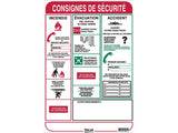 PANNEAU CONSIGNES DE SECURITE 300*450 PVC