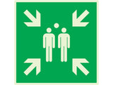 PANNEAU POINT DE RASSEMBLEMENT 200*200 LUMINESCENT