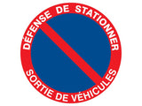 PANNEAU DIAM 300 DEFENSE DE STATIONNER / SORTIE DE VEHICULE